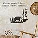 Young's Inc. Laser Cut Metal Bear – 20” x 16” - Bear Decorations for Home - Cabin Decor