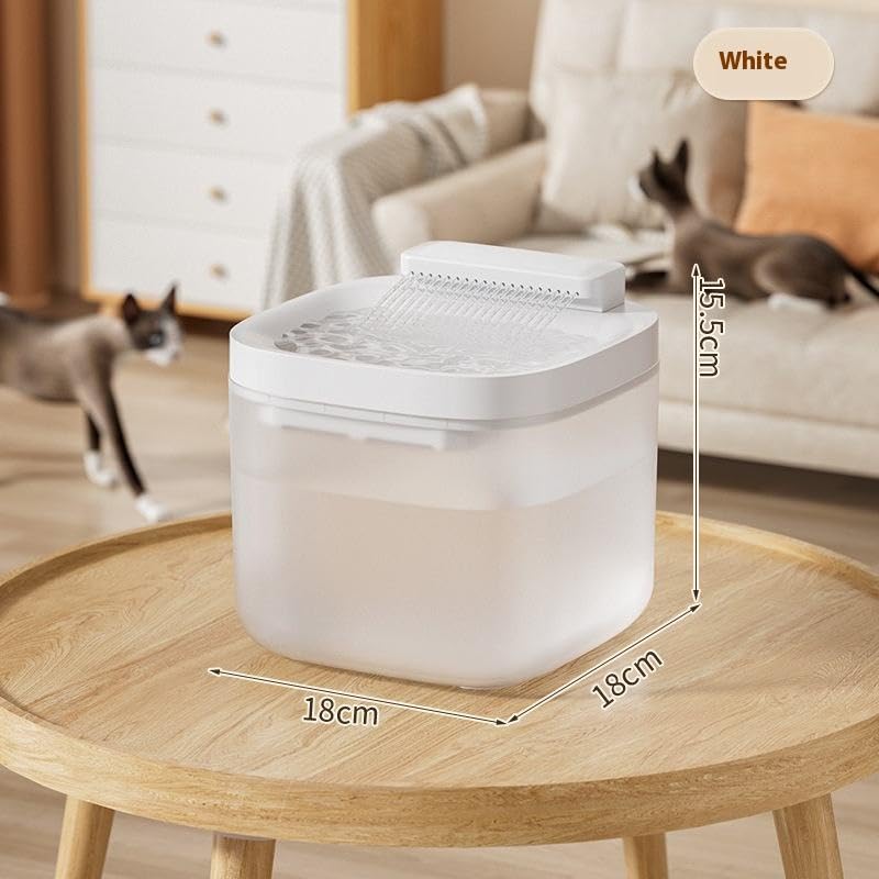 Image of Pet Water Fountain Super Silent - Water Fountains for All Pets Indoor - Suitable for Cats, Birds, Rabits and Dogs (Vanila Frost, 3L)