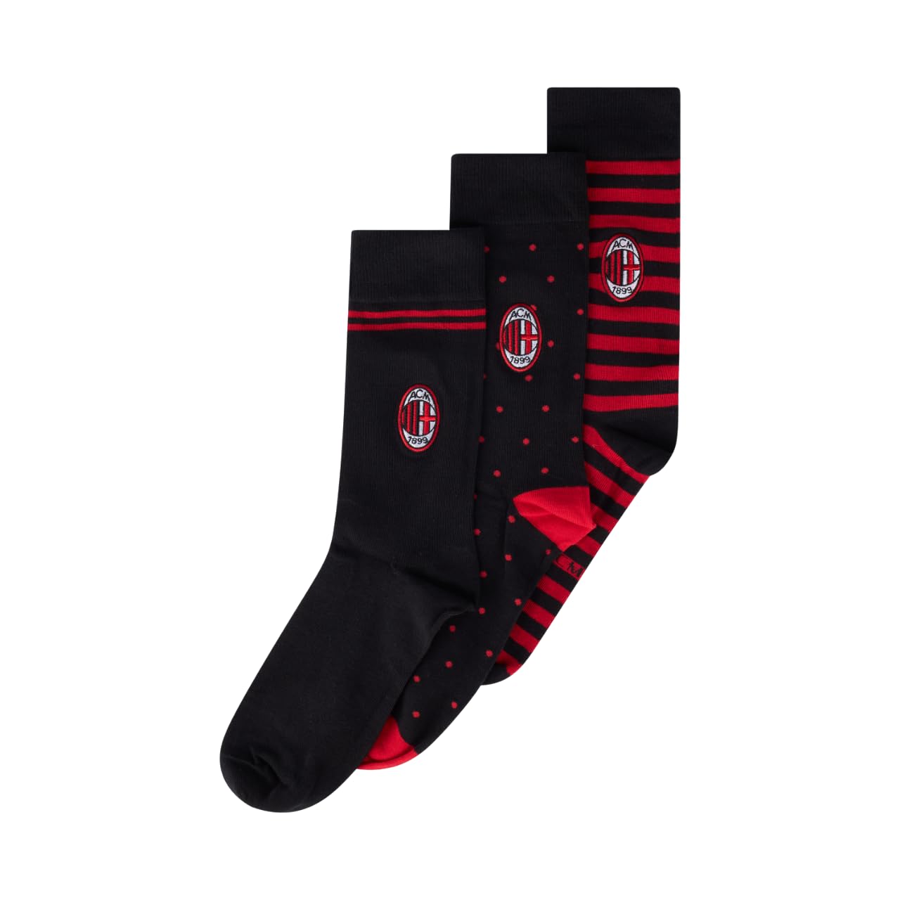 AC Milan Calze per Adulti, Bambini e Ragazzi, Calzini Medi e Lunghi, Prodotto Ufficiale, Tanti Colori e Taglie Disponibili