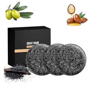 Jiaoy Graues Haar Dunkel 3er-Pack Shampoo Bar