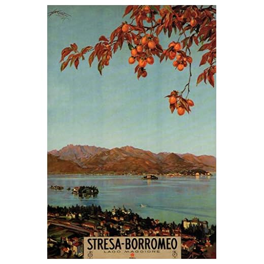 Stresa Borromeo Lago Maggiore Italian Lake Vintage Travel Cool Wall Decor Art Print Poster 24x36