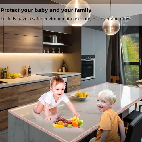 Image of Edge Protector for Baby, Soft Foam Furniture Edge Bumper Guards, Desk Edge Cushion, Bunk Bed Ladder Pads, Baby Proofing Edge Corner Protector for Table, Fireplace, 6.6 Ft Gray