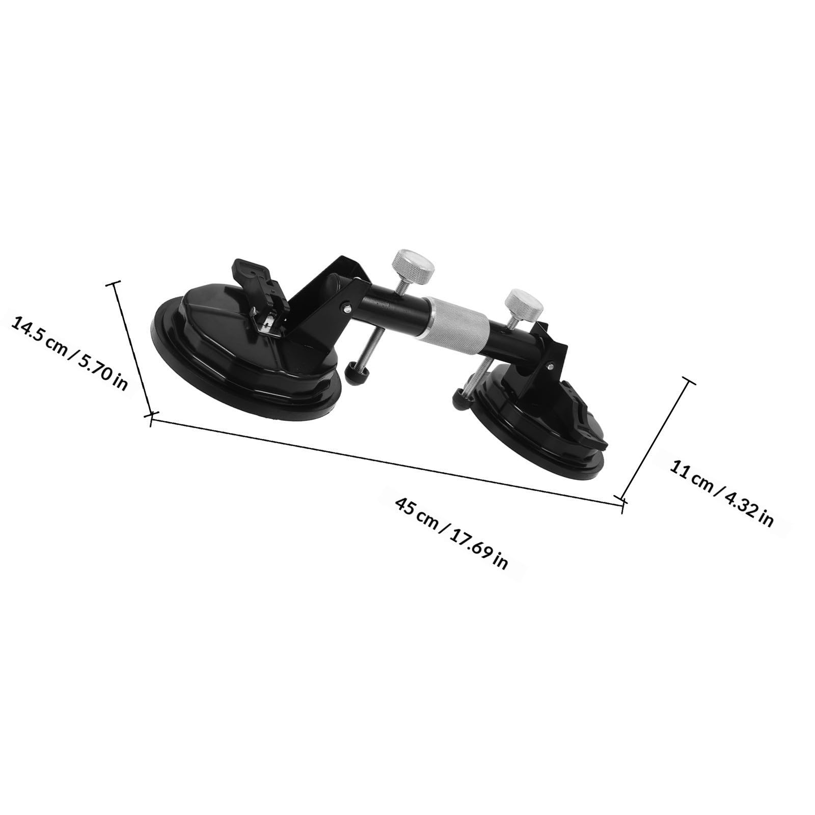 Ventosa Doble para Vidrio y Azulejos, Manual, Alta Resistencia