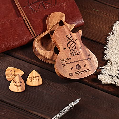 Kaululu Personnalisé 3pcs Guitare Médiator avec Prenoms Gravé en Bois Cadeau pour Petit Ami Guitariste Anniversaire Noël… - Les Beatles, Paul McCartney, John Lennon, RIngo Starr, George Harrison Kaululu Personnalisé 3pcs Guitare Médiator avec Prenoms Gravé en Bois Cadeau pour Petit Ami Guitariste Anniversaire Noël… – Image 5
