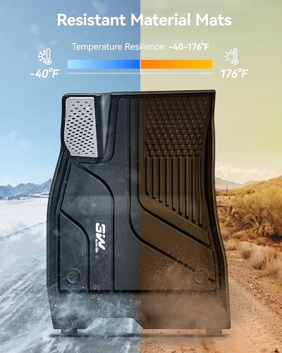 Image of 3W Floor Mats for Tesla Model 3 Highland 2024-2026 with Metal Pedal | Non-Slip Floor Liner, Heavy Duty All Weather TPE Custom Fit Model 3 Accessories, Black, Over 10 Years Lifespan