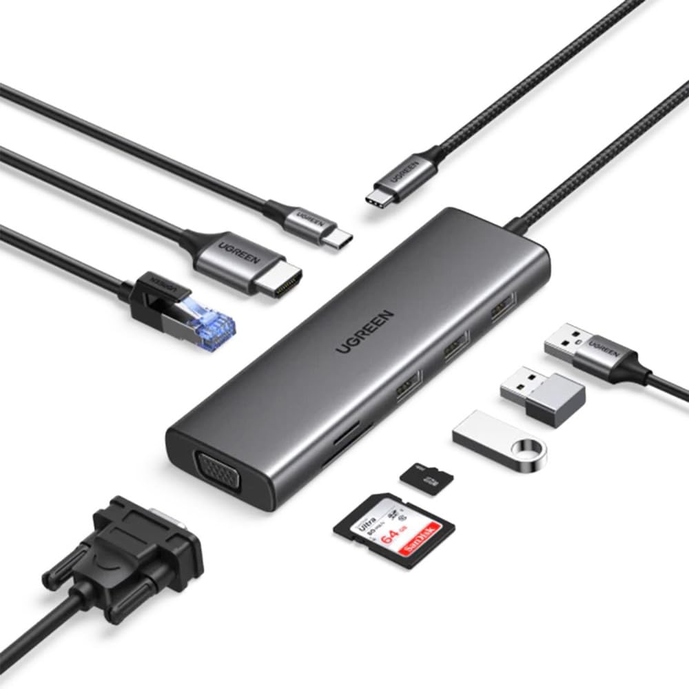 UGREEN Revodok USB-C 6-in-1 Hub met 4K HDMI USB Type-C 10000 Mbit/s