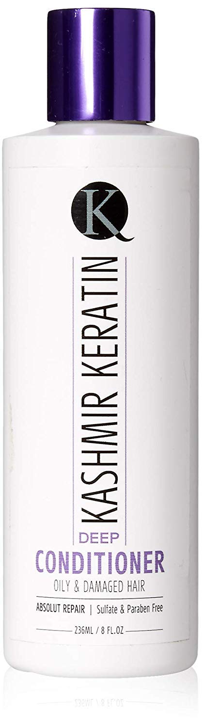 2PC Bundle:Kashmir Keratin Deep Shampoo and Conditioner For Oily and Damaged Hair Sulfate And Paraben Free NEW PRESENTATION (8 Fl. Oz)
