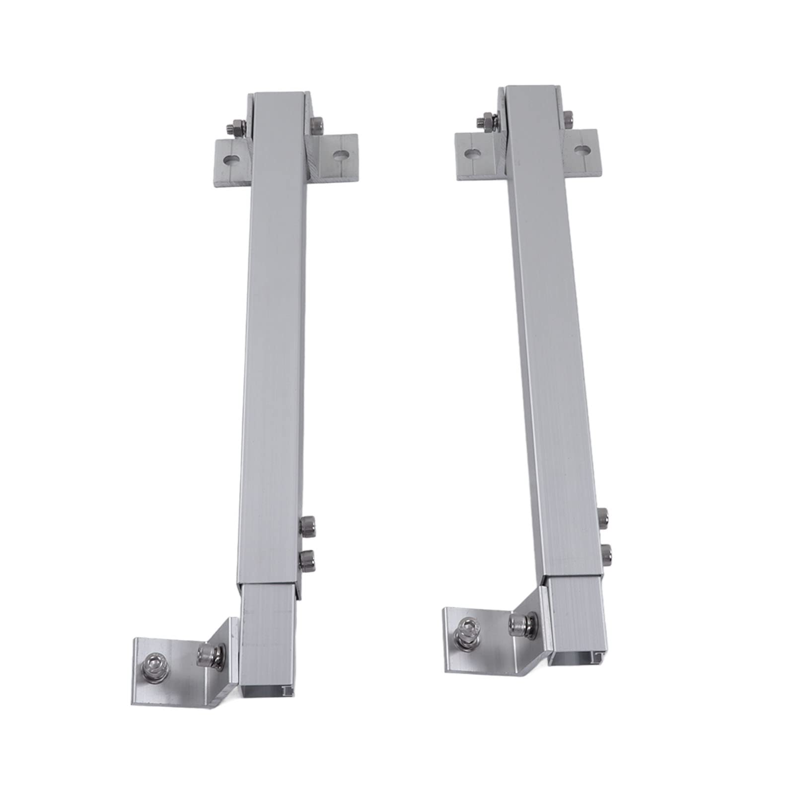 Changor Set Staffe di Montaggio per Pannello Solare Regolabile da 15° a 30° per Tetto Balcone a Terra, Lega di Alluminio e Acciaio Inossidabile 2 unità
