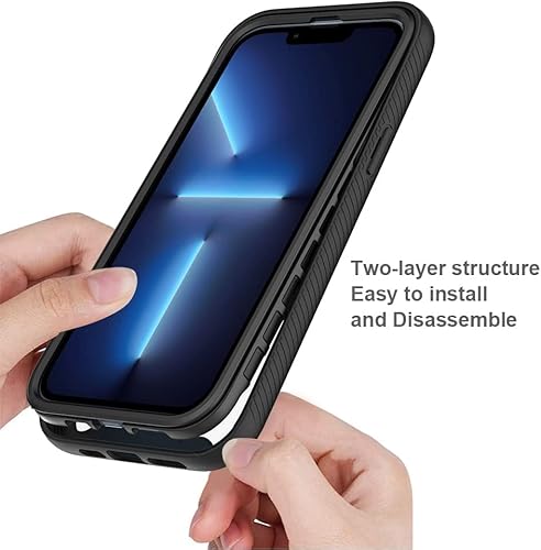 Miniatura 10 de Asuwish Funda protectora para iPhone 14 Plus de 6.7 pulgadas con protector de pantalla de vidrio templado, híbrida, resistente, funda protectora