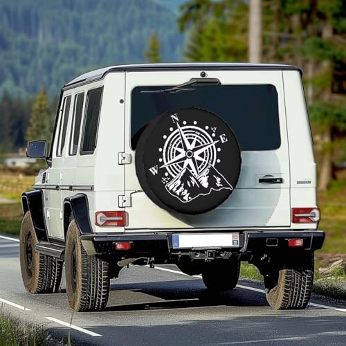 Image of Pensura Spare Tire Cover, Art Hill Pattern Stretchy Spare Tire Cover Waterproof Sun Protection Fit for Truck, SUV, Trailer, Camper 14-19 inch