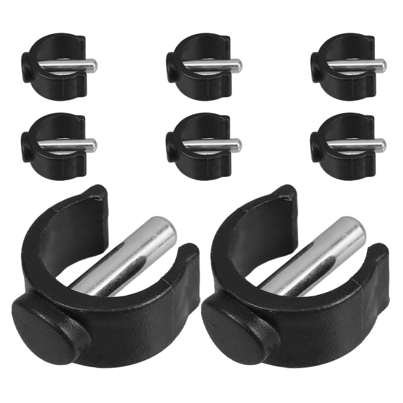 Operitacx 8pcs Walking Stick Ferrules for Crutches Toilet Seat Pin Lock Replacement Clips for Tube Diameter Raised Seat Risers Safety Locks for Toilet Chairs and Walker Accessories