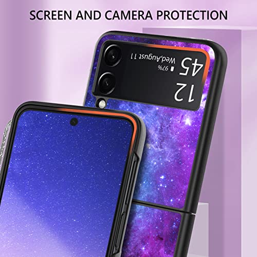 Coque phosphorescente Galaxy Z Flip 3 protégeant des rayures style espace