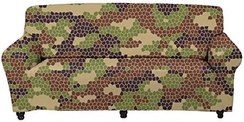 GOSTONG Camouflage Chart Stretch Sofa Slipcover Non Slip Soft Couch Sofa Cover Washable Furniture Protector Sofa Cover for Armchair Loveseat Couch Sofa