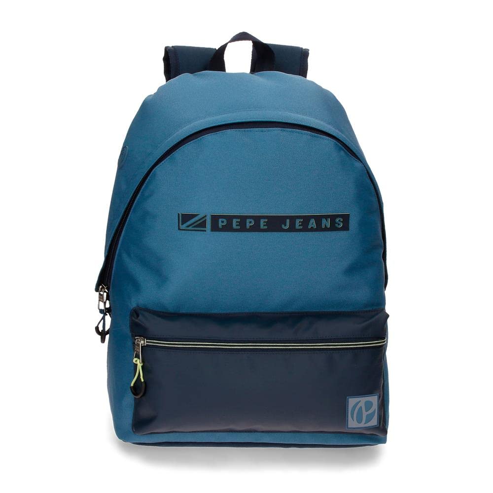 Pepe Jeans Duncan Mochila Escolar Adaptable a Carro Azul 31x44x17,5 cms Poliéster 21,12L