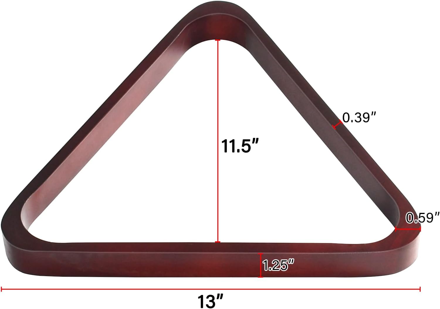 Solid Wood Pool Ball Rack Billiard Ball Triangle Rack, Pool Table Ball Holder Positioning Rack,2-1/4" Pool Ball Rack