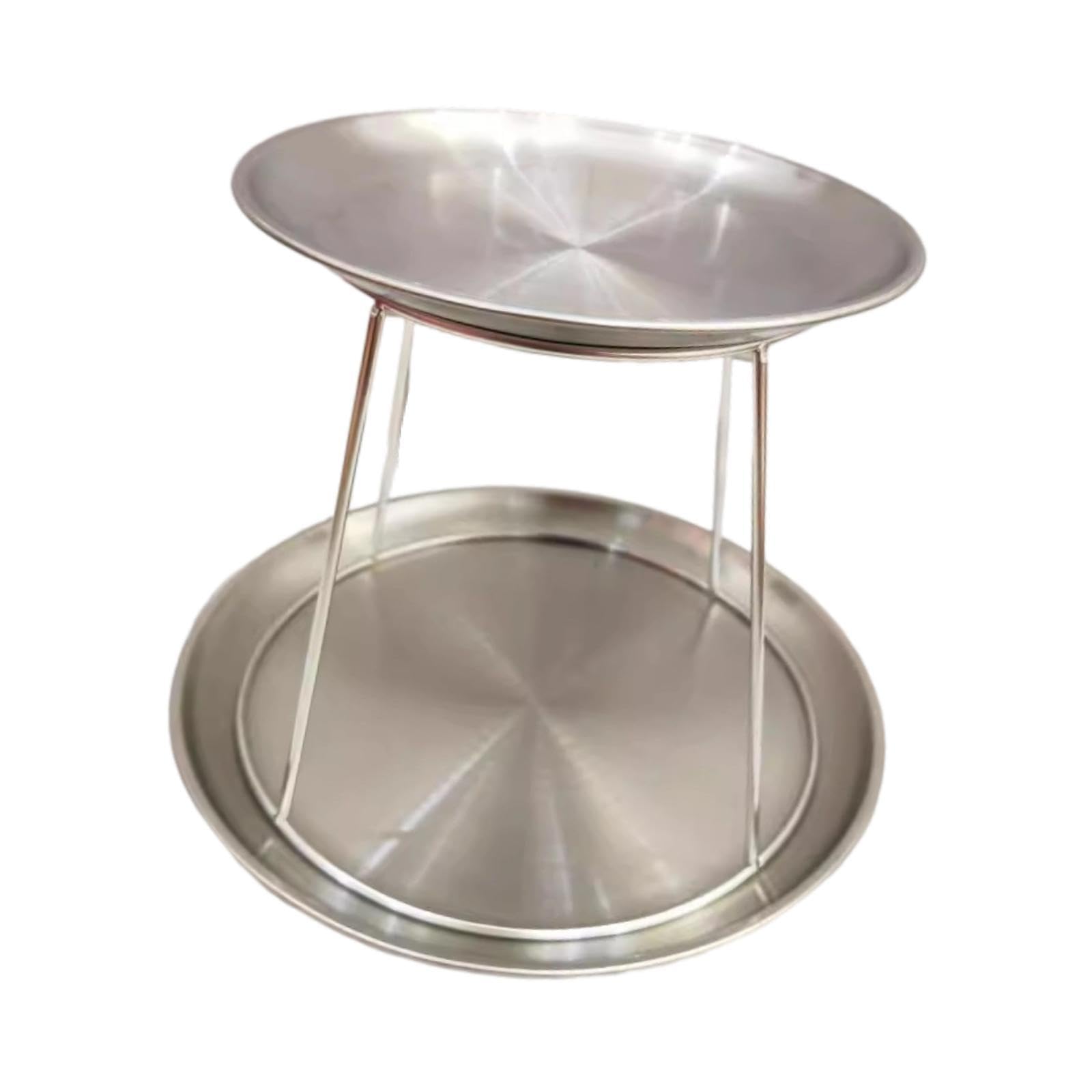 Soporte para servir mariscos, estante de 2 niveles para ostras, almejas, camarones y aperitivos, exhibición ligera para fiestas y eventos