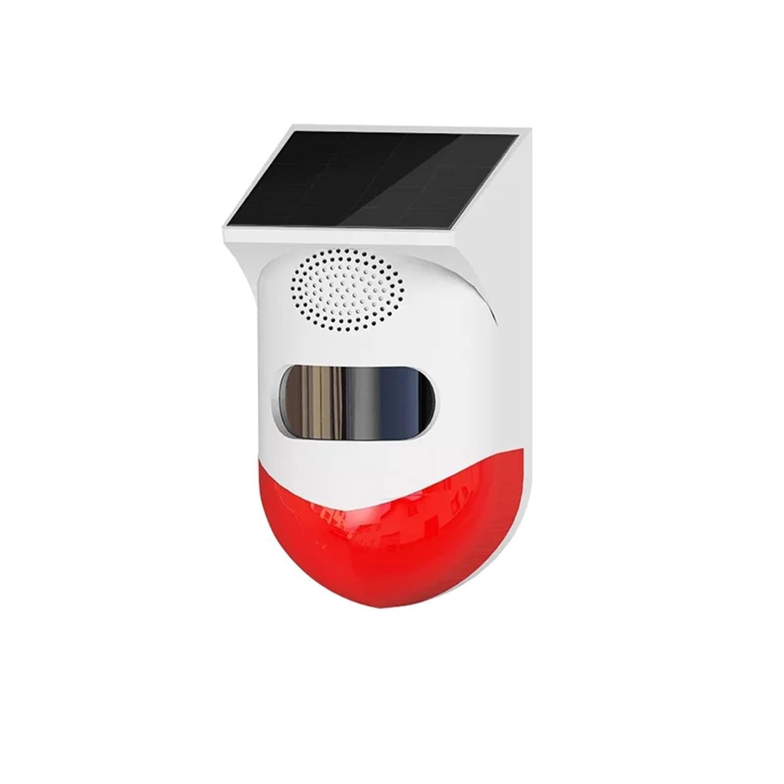 Inalámbrico Tuya Flash estroboscópico al aire libre Solar infrarrojo impermeable sirena hogar de alarma seguridad antirrobo uso con PG107 Para casa y garaje(WIFI solar siren)