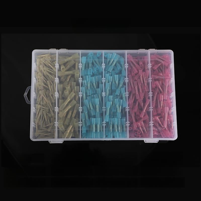 700PCS Waterproof Heat Shrink Wire Connectors Insulated Solder Seal Butt Splice Crimp Cable Kit Electrical Tube Sleeve Terminals - (Color: 700PCS)