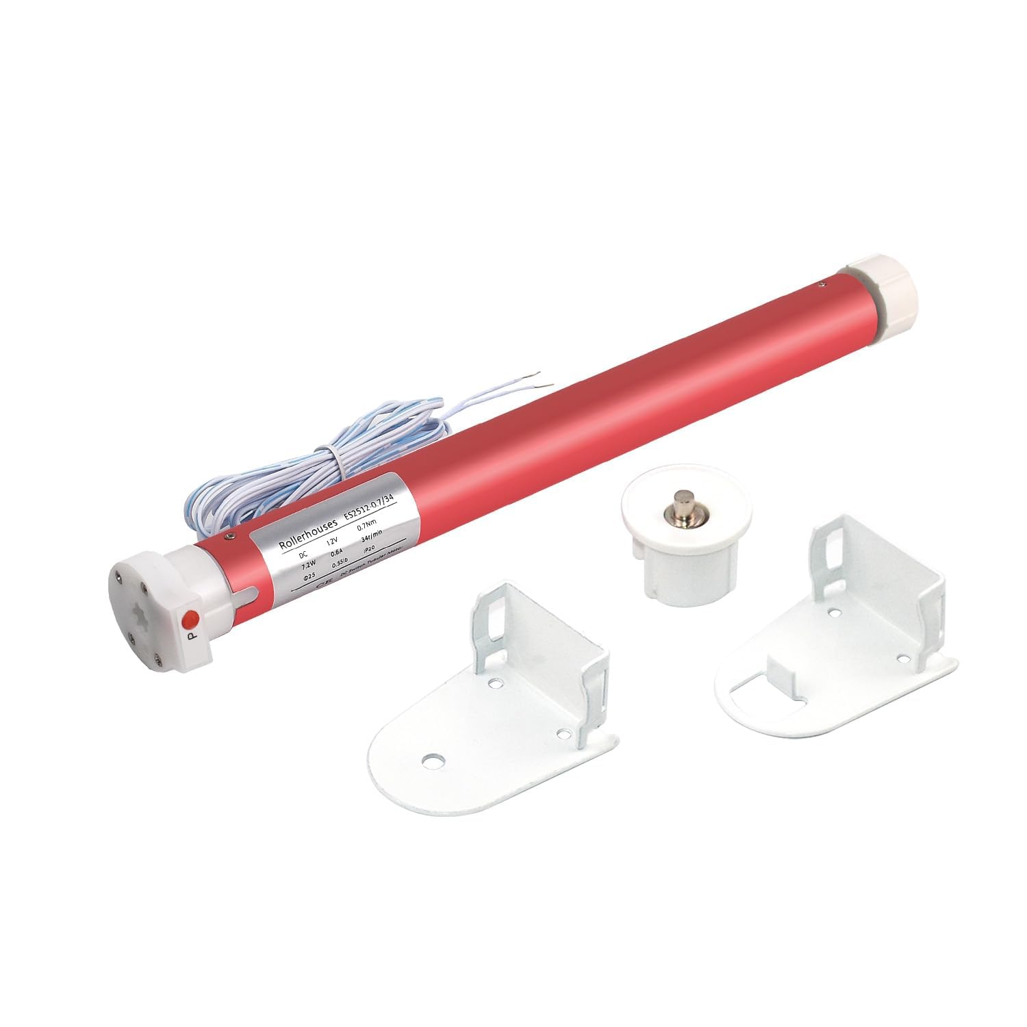 Rollerhouse 2 Wire Switch Controlled Motor Electric Roller Motor Hard Wired 12V DC Motors for RV Electric Roller Shade, Working for 1-3/16" Roller Tube