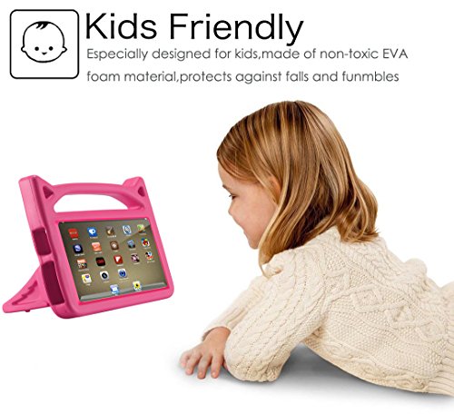 Fire 7 2017 Case,Antike Shockproof Light Weight Handle Kids Friendly Case For Amazon Kindle Fire 7 2017 Tablet (7Th Generation, 2017 Release)(Magenta) #TOP5