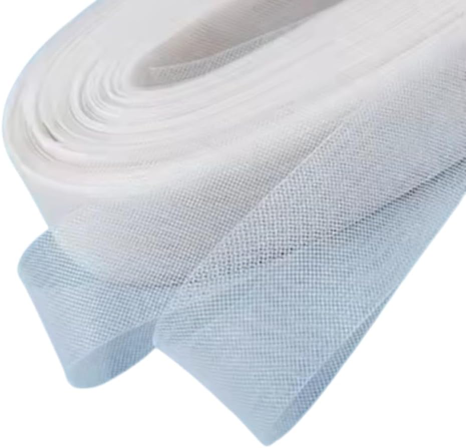 1 Inch Boning Can Can Net Strip Trim | Boutique Fabric for Sewing Wedding Gowns, Dance Dresses, Skirts, Hats & DIY Costumes | White Braid Strip – 40 Meters Roll | Dressmaking & Craft Accessory