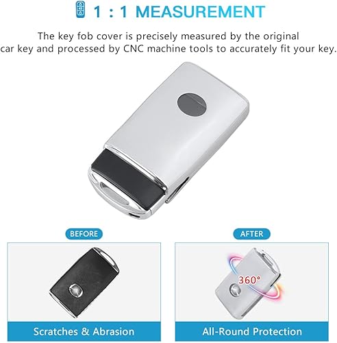 Miniatura 3 de 1797 Funda para llavero Mazda CX5 3 6 CX9 CX30 MX5 Miata Accesorios de coche Bling Llavero TPU Plata, plateado