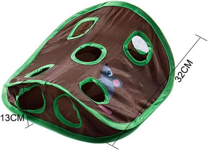 Alnicov 9 Mouse Hole Cat Interactive Toys,Polyester Cat Intelligence Toys Training Toys Cat Accessories Easy to Set Up Cat Supplies