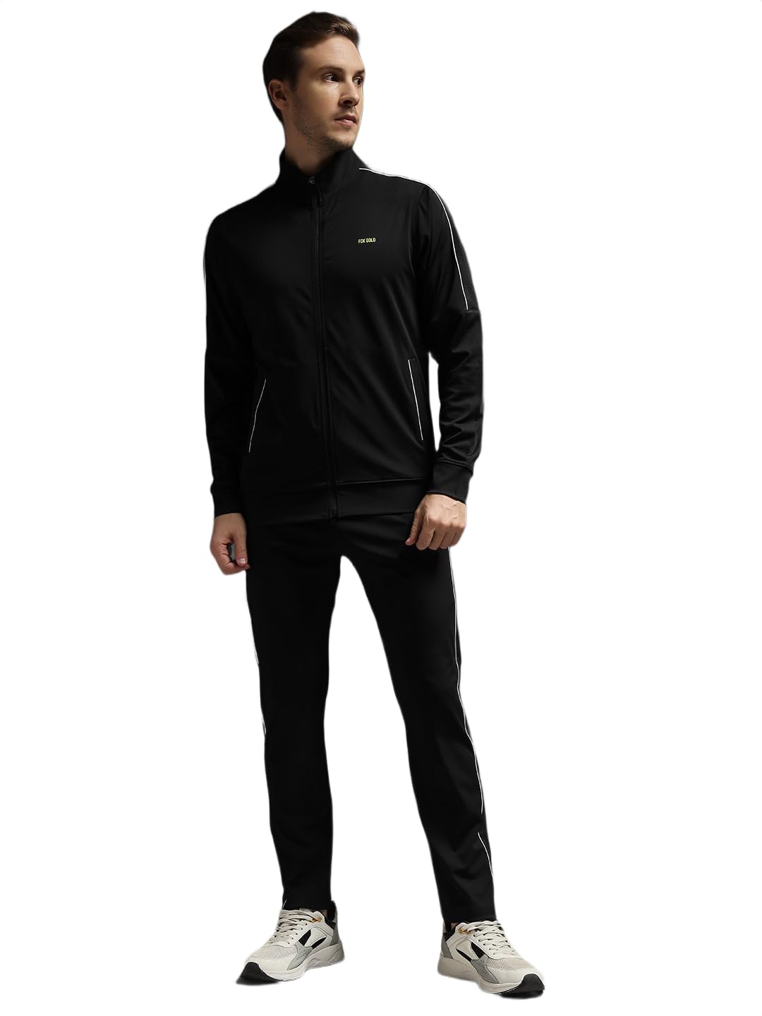 fck gold Men’s Winter Fleece Tracksuit | Soft Polyester Warm 2-Piece Set with Zip-Up Sweatshirt & Track Pants | Comfortable Sportswear for Gym, Running & Casual Wear/DFTS-1-picture-19