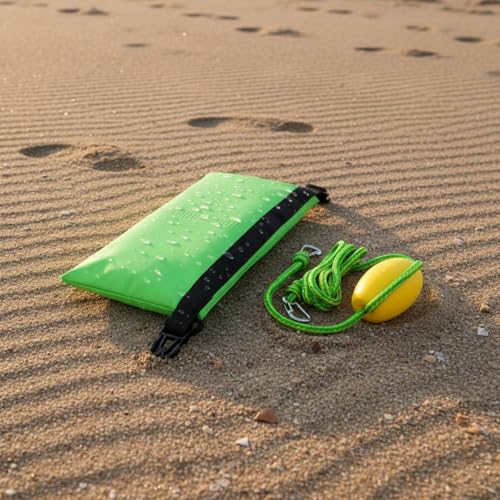Mochila seca impermeable grado marino en PVC con cierre enrollable hermético y cuerda de alta visibilidad para ubicación rápida, apta para navegación, kayak, visitas a la playa y piscina, capacidad 10L miniatura 4