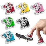 Grosun 6 Pairs Mini Shoes Mini Finger Shoes Fingerboard Shoes Doll Shoes Mini Skateboard Shoes Mini Sneakers Finger Shoes for Fingerboard Miniature Shoes Tiny Shoes for Finger (Mixed Color)