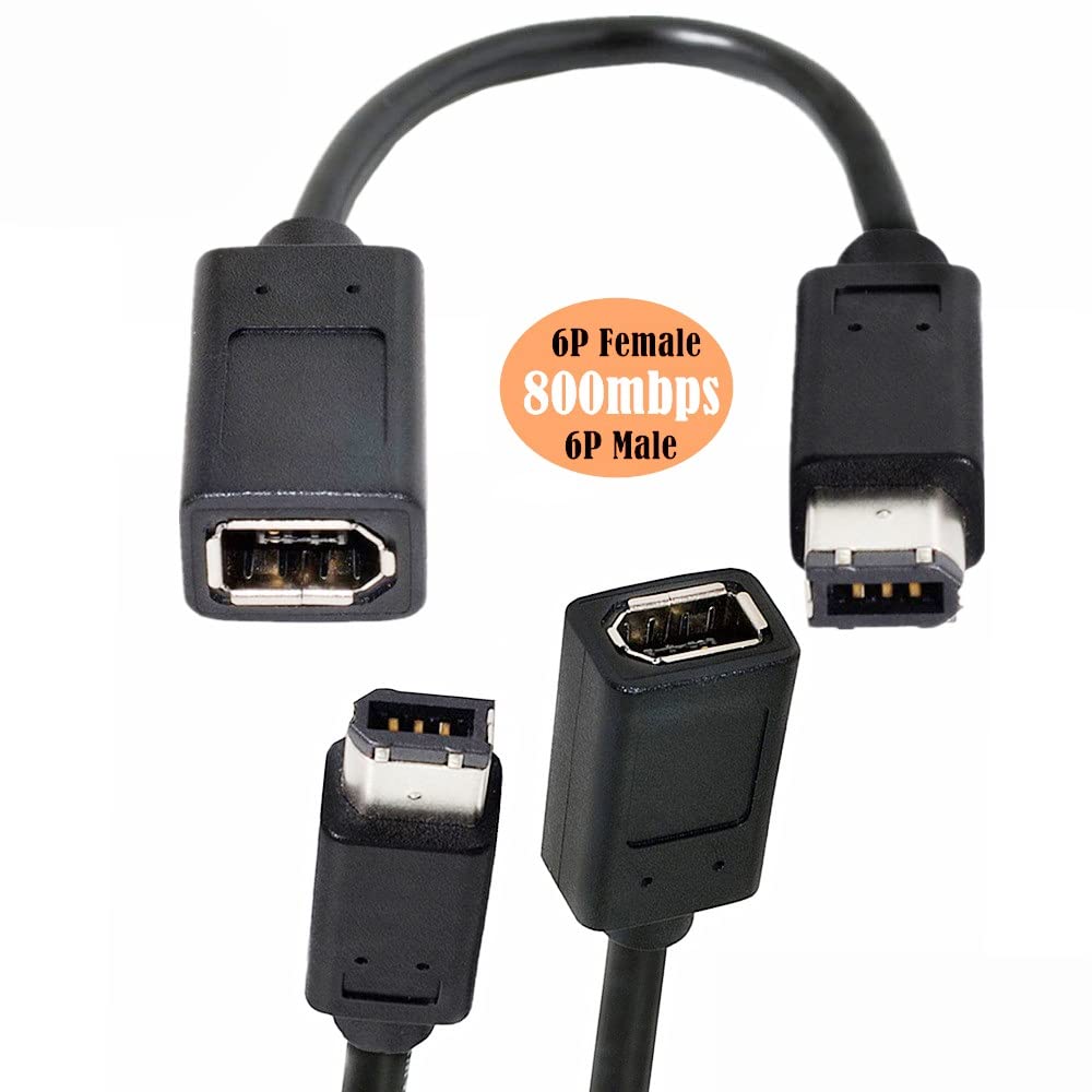 xiwai Firewire 1394a 400-400 IEEE 6Pin Femmina a 6Pin Maschio Cavo di Prolunga 20cm per Laptop Data Video Capture Card