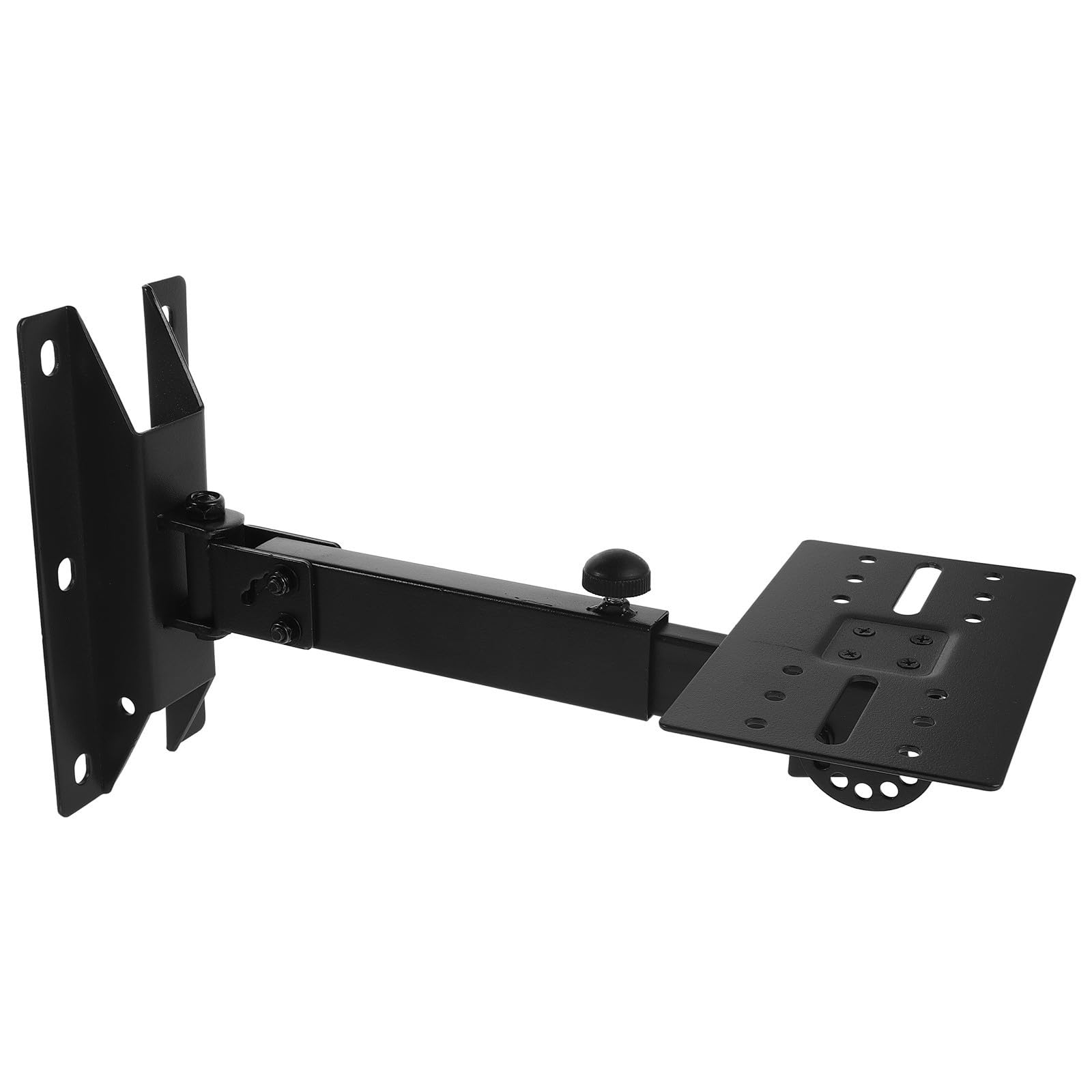 Support Mural pour Haut-Parleur en Métal Noir, Bras Extensible Réglable pour Soundbar et Enceintes Ktv, Solution Stable et Gain de Place pour Intérieur Moderne