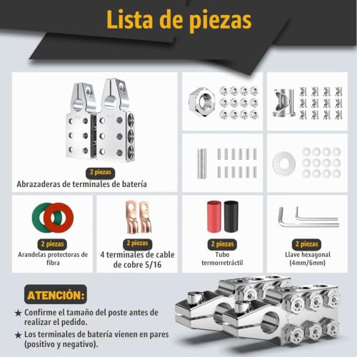 Abrazaderas para batería de carro 11 Imagen adicional