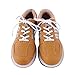 Men's Bowling Shoes Fashion Athletic Soft Leather Breathable Lace-Up Buffer Round Head,Brown,7.5
