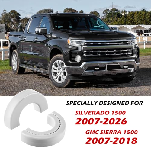 Image of Tow Hook Covers Fit for Chevy Silverado 1500 2007-2026 /GMC Sierra 1500 2007-2018, Customized Car Tow Hooks Compatible with Chevrolet Silverado 1500 Accessories 2007-2026 (White)