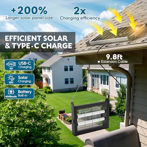 Zap Away: The Ultimate Solar-Powered Bug Zapper for a Pest-Free Summer!