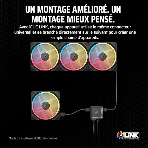 Corsair iCUE LINK LX140 R RGB Dual Pack - vue 10
