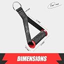 FIRST CHOICE Heavy Duty Handles with Solid ABS Cores and Welded D-Rings for Gym Machine, Resistance Band, Cable Machines, Yoga Exercise Workout Gym Resistance Training (1 Pair) (Red) gallery image