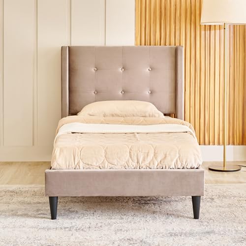 Image of Home Centre | Helios Bravo Betty Single Bed | Engineered Wood | Brown | 1 Year Warranty