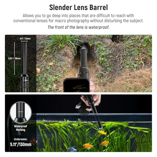 NEEWER 16mm 4X Macro Probe Lens with 109° FOV 17mm Thread Rechargeable LED Light for Mobile Macro Photography Video Recording Compatible with iPhone Samsung Camera Lens NEEWER Phone Cage/Case, LS-63 - image 2