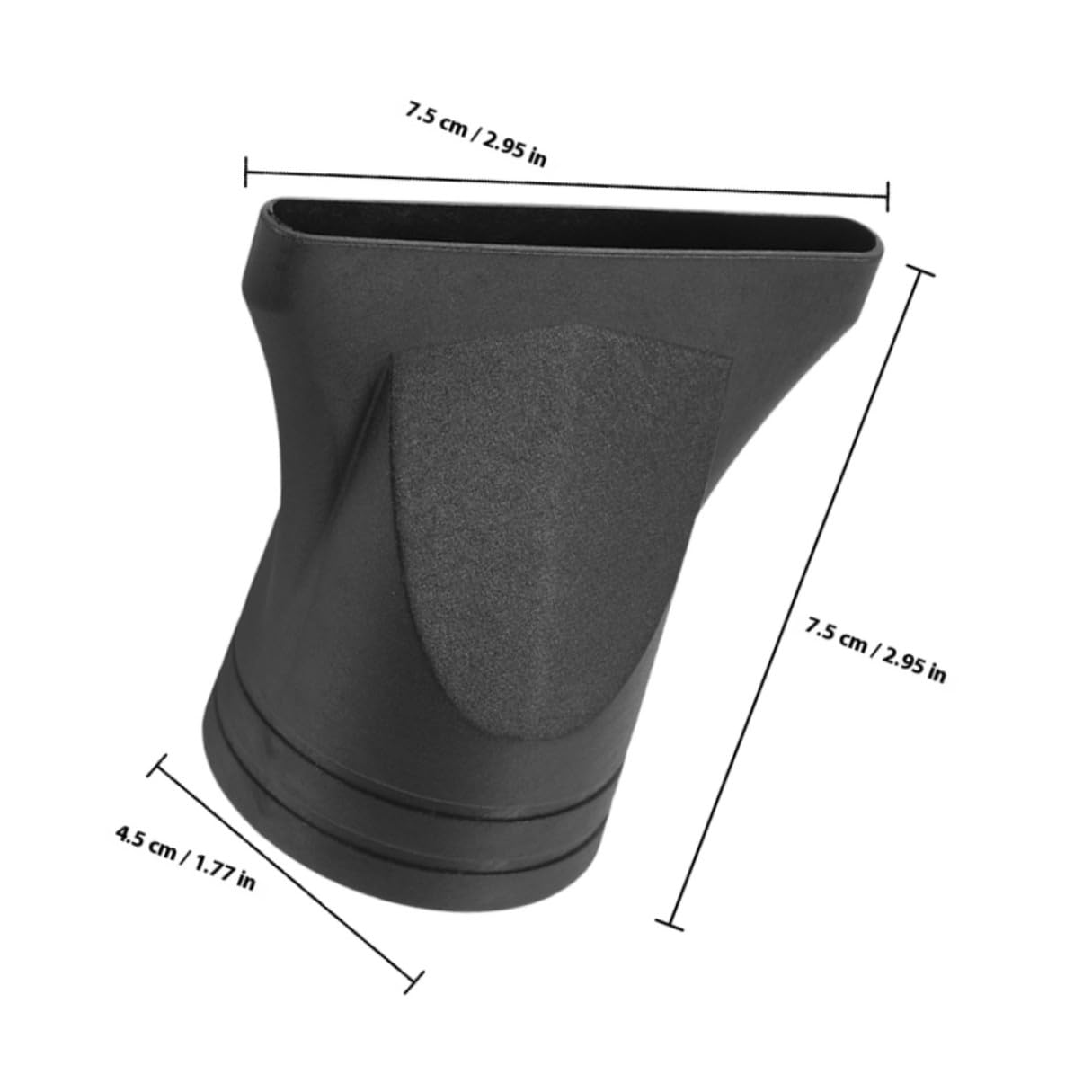 Mikikit 4 Boquillas para Secador de Pelo Negro de Plástico Instalación Fácil y Diseño de Precisión, Accesorios Compatibles para Boquillas de 4-4.8cm Ideales para Uso en Casa o Salón