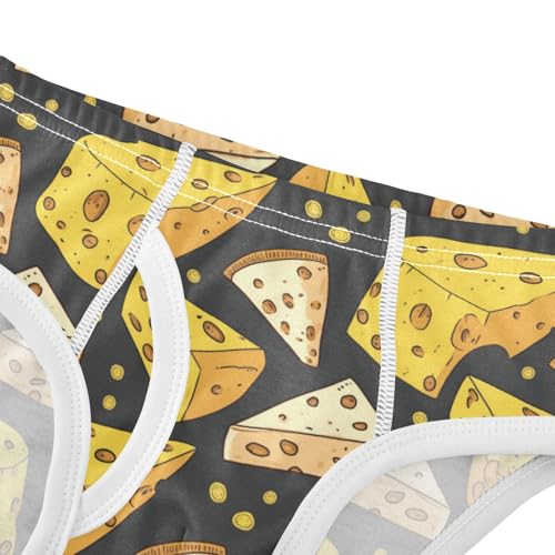 Wusikd Cheese Boys' Underwear Cotton Boys Briefs Soft Toddler Underwear 2T4