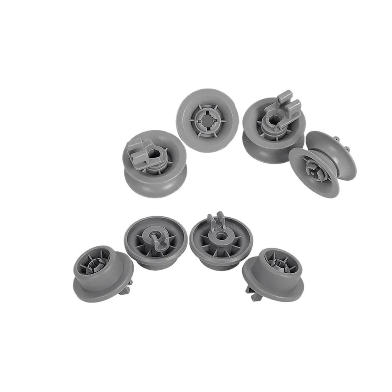 Parti di ricambio for ruote for cestello for lavastoviglie da 8 pezzi, compatibile con Bosch, compatibile con Beko, cestello superiore e inferiore