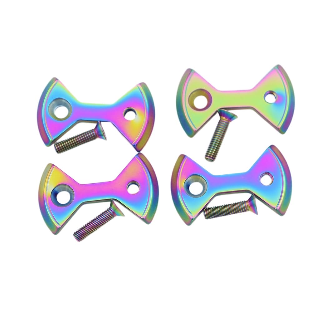 4PCS Titanium Bike Pedal Plate Cleats for SpeedPlay Zero &Light Action Bicycle Replace Parts Tiremet (colorful)