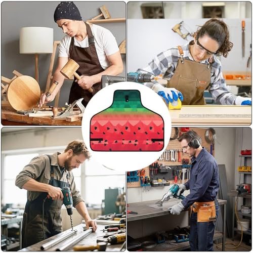 Delantal de trabajo con diseño Gradient Watermelon y bolsillos miniatura 6