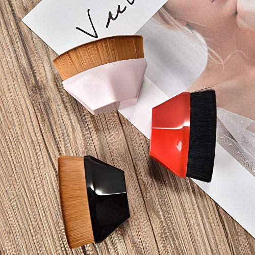 Foundation Makeup Brush Flat Top Kabuki Hexagon Face Blush Liquid Powder Foundation Brush for Blending Liquid, Cream or Flawless Powder Cosmetics(pink)