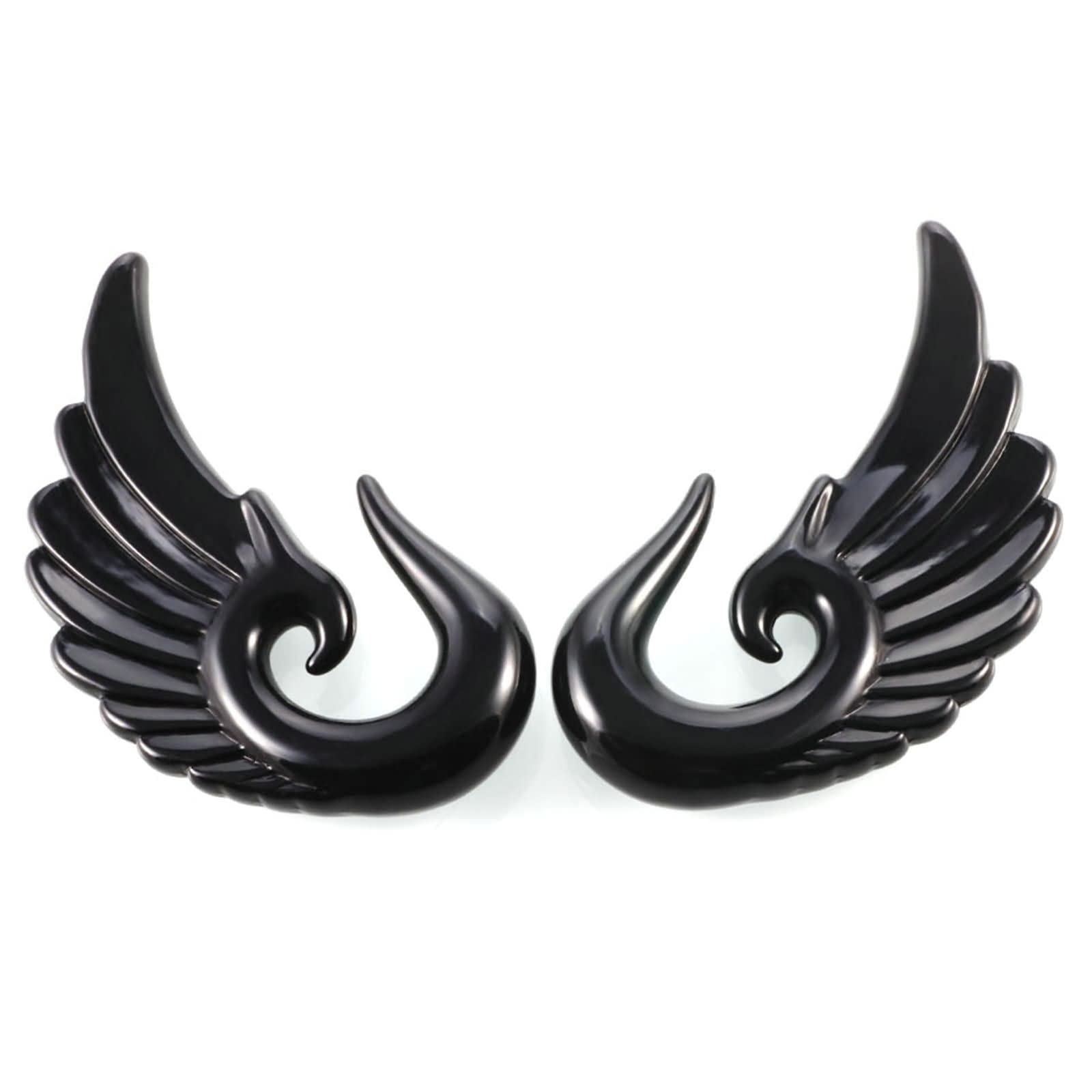 Daesar Ohr Tunnel 3-12MM, Ohr Plug Piercing Engelsflügel Ohrringe Tunnel Expander Set