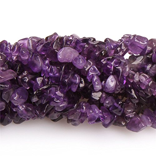 Image of 5-8mm Amethyst Crystal Chips Natural Chip Stone Beads for Jewelry Making