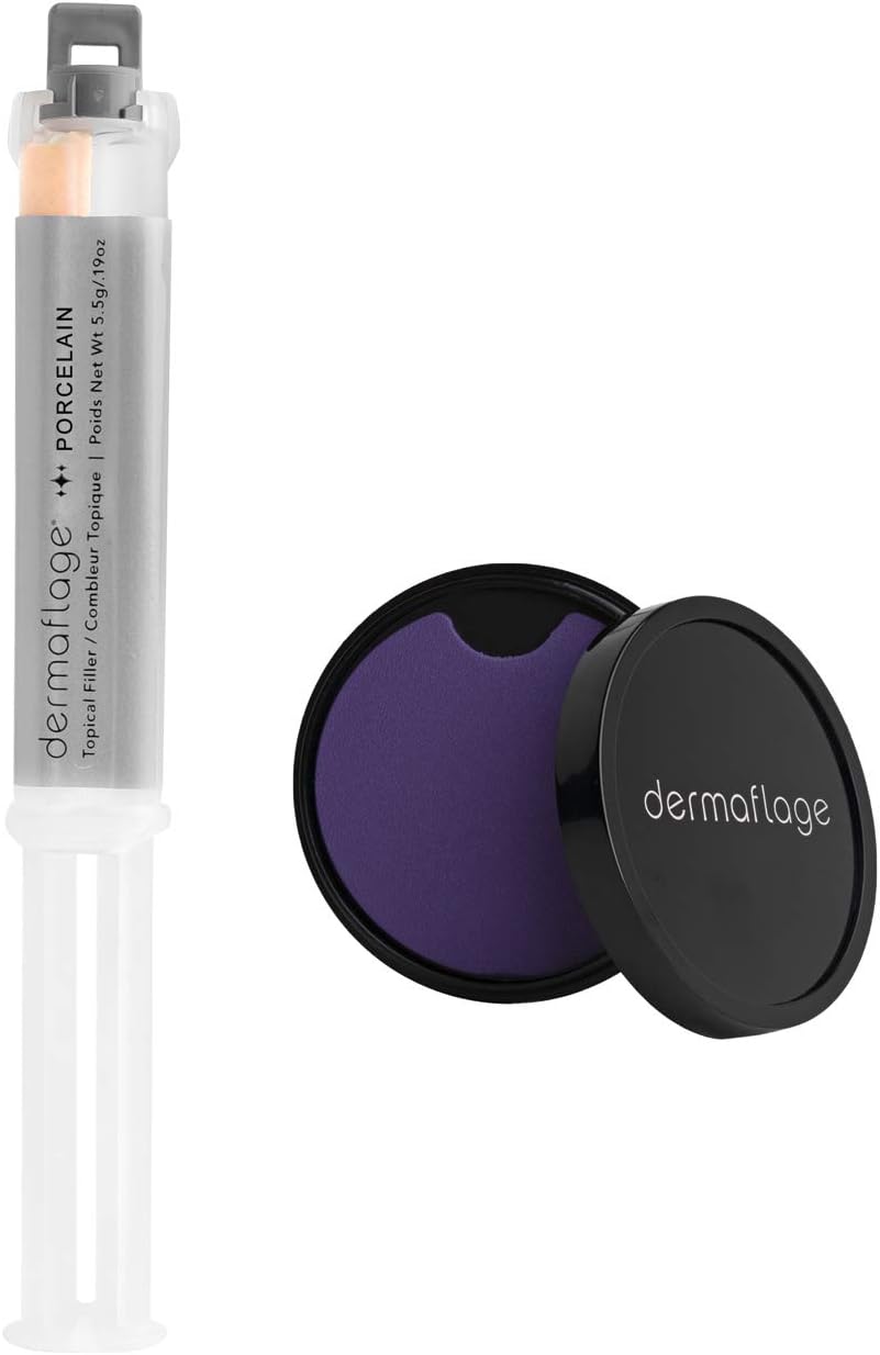 Scar Filler Kit - Porcelain - Deep Scar Cover and Waterproof Concealer for Acne Scars Wrinkles, and Ice Pick Scars Makeup, 1 mo supply