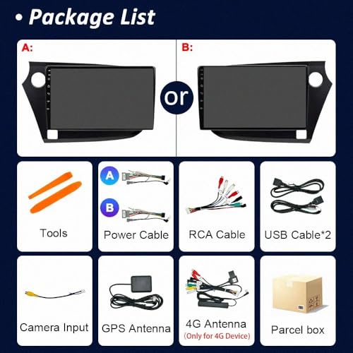 Pantalla táctil HD con navegador GPS Honda Insight 2 2009-2014 y Mirrorlink Android 7